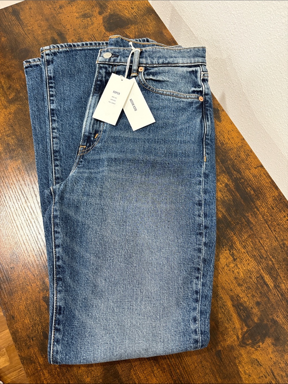 Buck Mason Women’s Roper Jeans - M082 Medium Blue Denim
